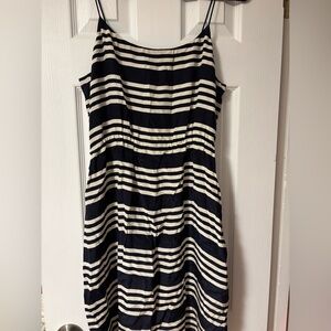 J. Crew Black and White A-Line Mini Dress
